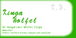 kinga wolfel business card